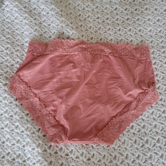 BOGO NWT Aerie Sunnie Blossom Lace Boybrief Underwear Strawberry Mist Size Small - Picture 4 of 5
